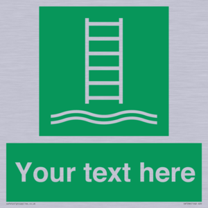 Custom sign safe condition Embarkation ladder